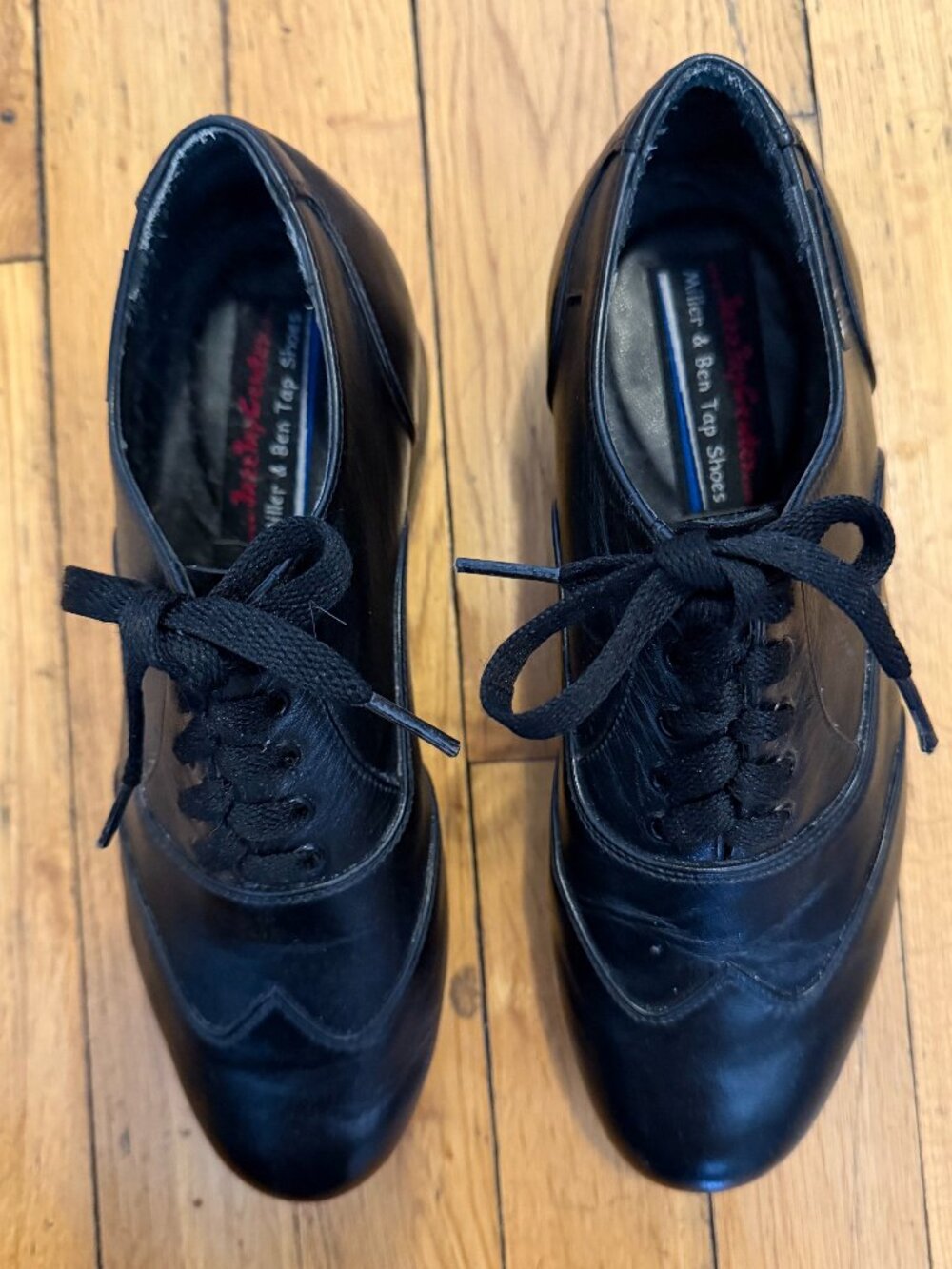 Gorgeous Miller & Ben Tap Shoes in Black Leather